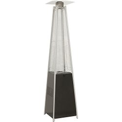 Hanover 42000 BTU Pyramid Propane Patio Heater, 7′, Black