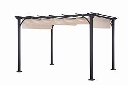 Sunjoy Large Naples Pergola, 10′ by 8′, Beige