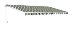 ALEKO 20 X 10 Feet Retractable Motorized Patio Awning Multistripe-Green Color
