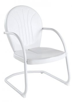 Crosley Furniture Griffith Metal Outdoor Chair – White