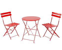 Grand Patio Premium Steel Patio Bistro Set, Folding Outdoor Patio Furniture Sets, 3 Piece Patio  ...