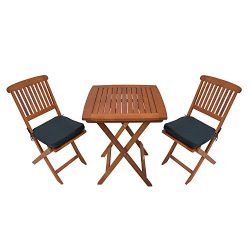 Sunward Outdoor Bistro Sets / Patio Table Sets / Bistro Set 3 Piece / Folding Coffee Table