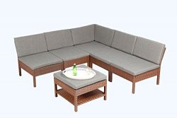 Better Garden Furniture Better Garden Furniture Four Seater Conversational Set, Brown