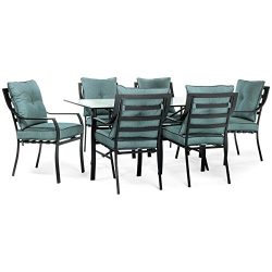 Hanover LAVDN7PC-BLU Lavallette 7 Piece Outdoor Dining Set in Ocean Blue