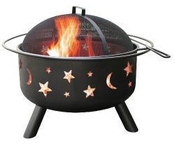 Landmann 28345 Big Sky Stars and Moons Firepit, Black