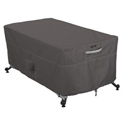 Classic Accessories Ravenna 56″ Rectangular Fire Pit Table Cover – Premium Outdoor C ...