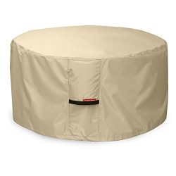 Porch Shield 600D Heavy Duty Patio Round Fire Pit/Table/Bowl Cover, 32″D x 16″H,100% ...