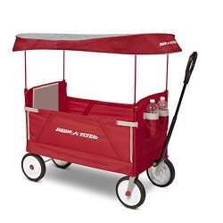 Radio Flyer 3-In-1 EZ Fold Wagon with Canopy for kids and cargo