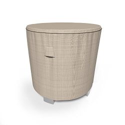 Budge English Garden Patio Bar Table Cover, Tan Tweed (50″ Diameter x 42″ Drop)