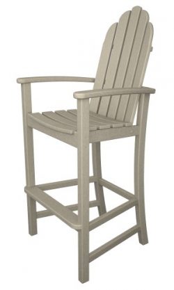 POLYWOOD Adirondack Bar Height Chair, Sand