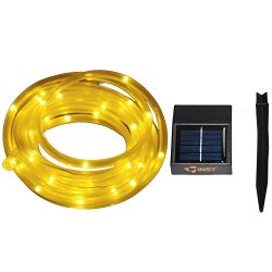 INST 16.5ft 50 LED Solar Rope Lights for Garden, Home, Pathway, Patio, Lawn, Wedding, Party (War ...