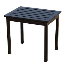 Southern Enterprises Hardwood Side End Table, Black Finish