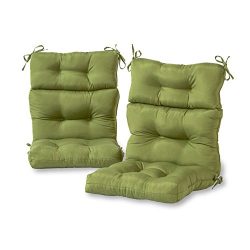 Greendale Home Fashions Outdoor High Back Chair Cushion (set of 2), Hunter