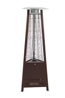 Belleze 42,000 BTU Outdoor Pyramid Propane Medium Glass Tube Dancing Flames Patio Heater – ...