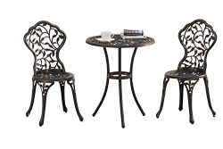 Sunjoy Best Choice Products Cast Aluminum Patio Bistro Furniture Set