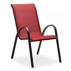 COURTYARD CREATIONS KTS666HR Four Seasons Verona Red Sling Stacking Chair