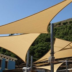 Shade&Beyond Triangle Sun Shade Sail Canopy 16’5″x16’5″x22’11& ...