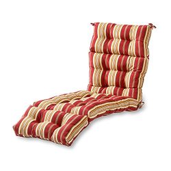 Greendale Home Fashions 72-Inch Patio Chaise Lounger Cushion, Roma Stripe