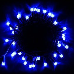 Mini Golbe 50 Led Outdoor String Lights,G12 17Ft Green Wire,Commercial Grade,10000 Hours Life Sp ...