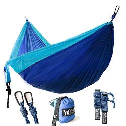 Winner Outfitters Double Camping Hammock – Lightweight Nylon Portable Hammock, Best Parach ...