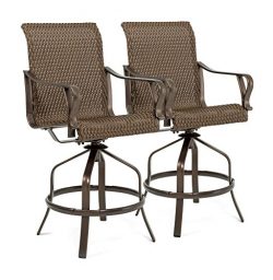 La-Z-Boy Outdoor ROC-BS-2PK-W Rochester Patio Bar Stools