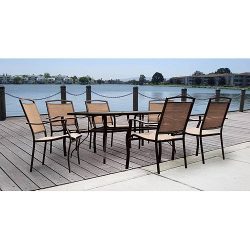 Mainstays Sand Dune 7-Piece Patio Dining Set, Seats 6