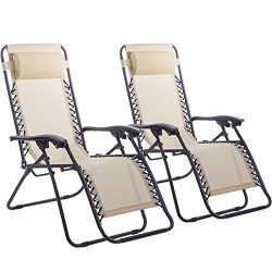 New Zero Gravity Chairs Case Of 2 Lounge Patio Chairs Outdoor Yard Beach