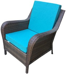 2 Pack Outdoor Patio Chair Deep Seat Washable Cushion Seat Pad 20″ X 18″ with Bonus  ...