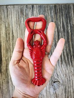 Rustic Lobster Handheld Bottle Opener – Unique Men’s Stocking Stuffer – Cajun Crawfish Barware – ...