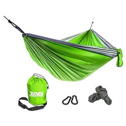 TAG Camping Hammock – Double Hammock is Spacious, Lightweight & Super Comfortable R ...