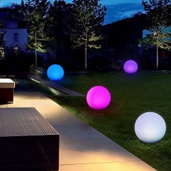 Alotm 4.7″ Waterproof Floating LED Pool Glow Ball Light for Indoor Outdoor, RGB Decorative ...