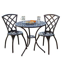 Woven Aluminum Modern Design Patio Furniture Bistro Set