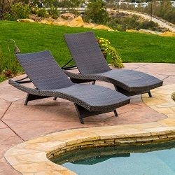 Lakeport Outdoor Adjustable Chaise Lounge Chair (set of 2)