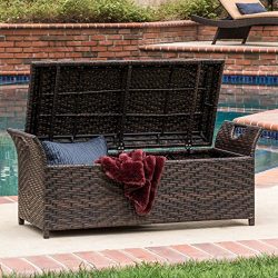 This Outdoor Ottoman Offers Much Storage. The Outdoor Storage Bench Provides an Extra Seating Gu ...