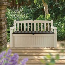 Outdoor Resin All Weather Plastic Seating & Storage Bench