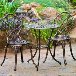 New England Cast Aluminum Outdoor Bistro Set