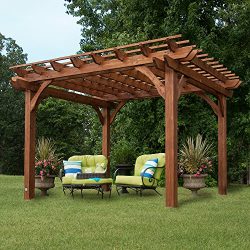 Backyard Discovery Cedar Pergola 12′ x 10′ Assembly Included