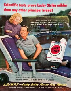 1950 Ad Lucky Strike Cigarettes Phil Harris Alice Faye Pool Lounge Chair Patio – Original  ...