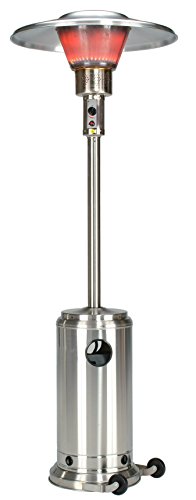 Infrasave PS-4005-CB Commercial Portable Patio Heater with Conical Burner LP, Stainless Finish