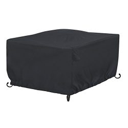 AmazonBasics Square Patio Fire Pit/Table Cover – 42″, Black