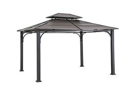 Sunjoy 10′ x 12′ Galvanized Steel Hardtop Gazebo – Faux Copper Top