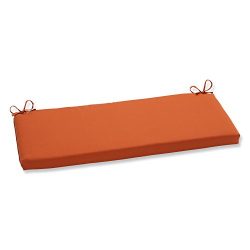 Pillow Perfect Indoor/Outdoor Cinnabar Bench Cushion, Burnt Orange