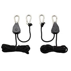 iPower 1/8 Inch 8-Feet Long Heavy Duty Adjustable Rope Clip Hanger, 150lb Capacity