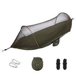isYoung Hammock with Mosquito Net Parachute Fabric Hammock Net, Durable and Portable , Suit for  ...
