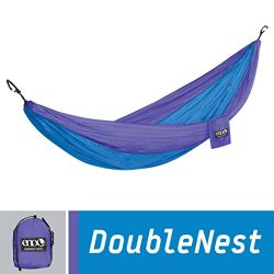 ENO Eagles Nest Outfitters – DoubleNest Hammock, Portable Hammock for Two, Purple/Teal (FFP)