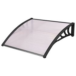 Tangkula 40″x 40″ Window Awning Modern Polycarbonate Cover Front Door Outdoor Patio  ...