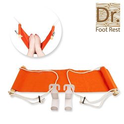 Adjustable Under Desk Ergonomic Foot Rest Hammock for Office Home 17.7” Wide, Foldable ABS Footr ...