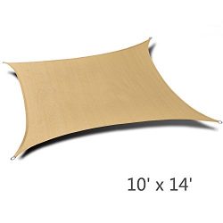 SUNNY GUARD 10′ x 14′ Rectangle Sand UV Block Sun Shade Sail