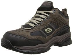 Skechers Men’s Work Relaxed Fit Soft Stride Canopy Comp Toe Shoe, Brown/Black – 12 D ...