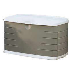 Rubbermaid Outdoor Deck Box With Seat, Medium, 46″ L x 24″ W x 24″ H (FG5F2100 ...